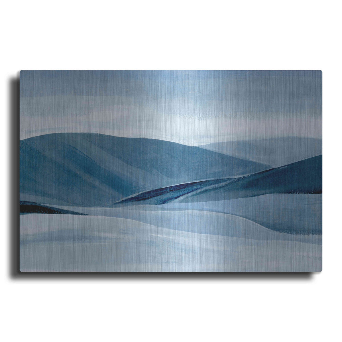 Luxe Metal Art 'Indigo Range II' by Annie Warren, Metal Wall Art