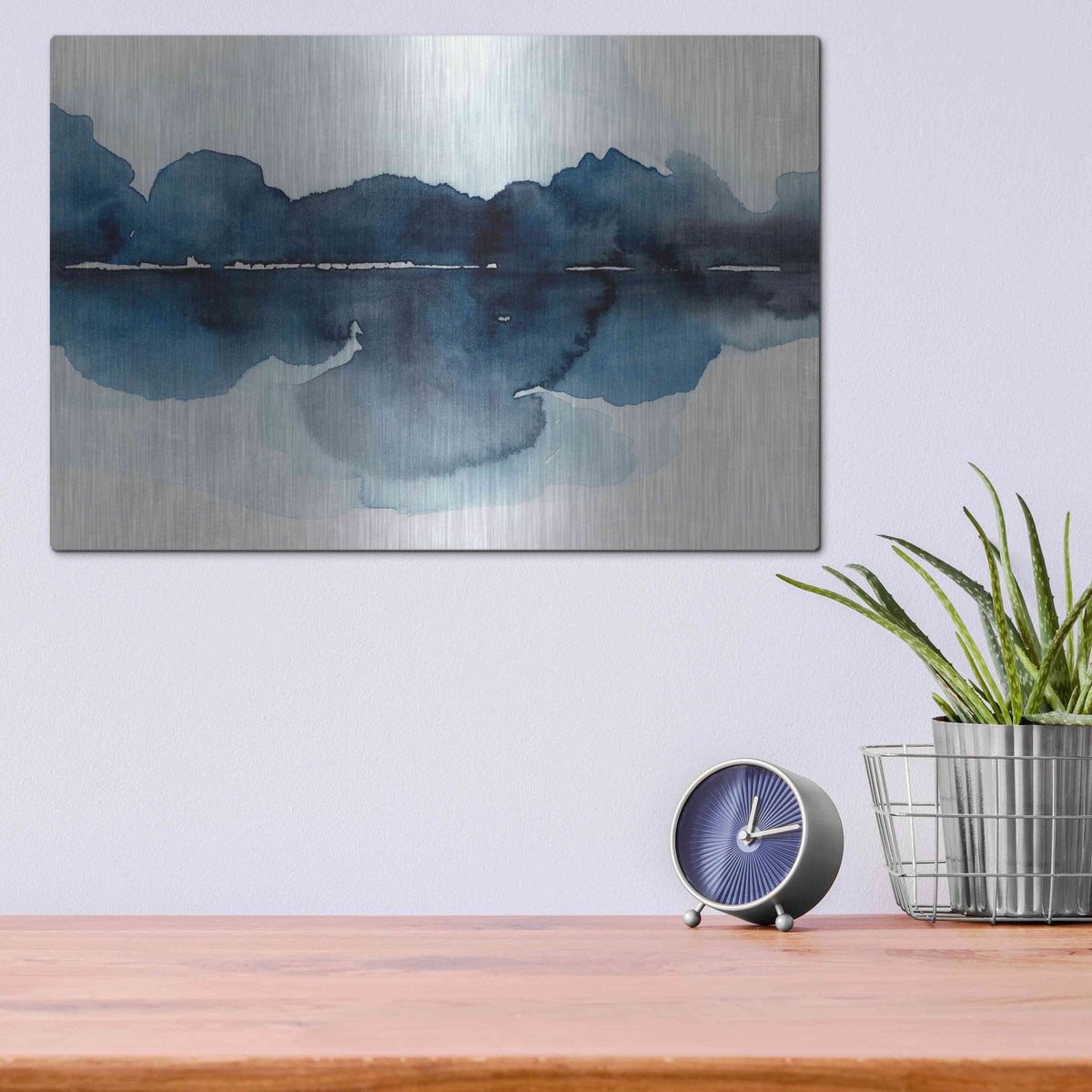 Luxe Metal Art 'Mystic Horizon II' by Annie Warren, Metal Wall Art,16x12