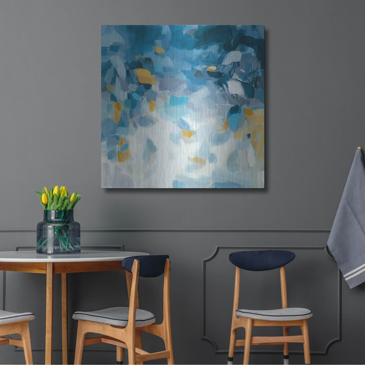 'Blue Dreams' by Christina Long – Metal Wall Art, 36x36 room view