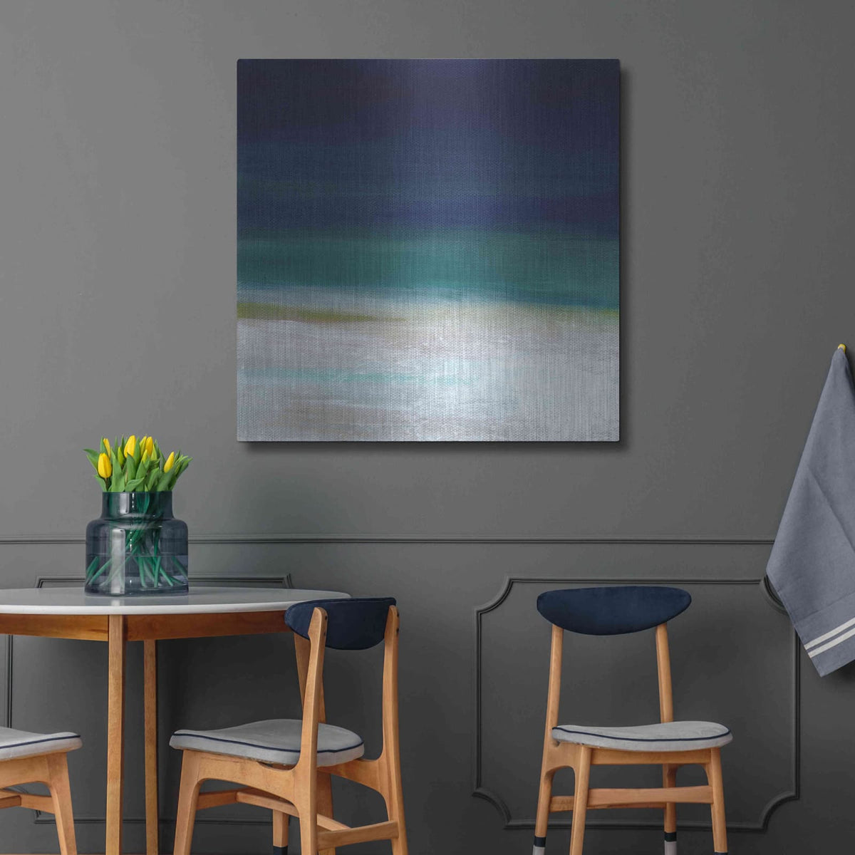 'Beach IV' by Linda Woods – Metal Wall Art, 36x36 room view