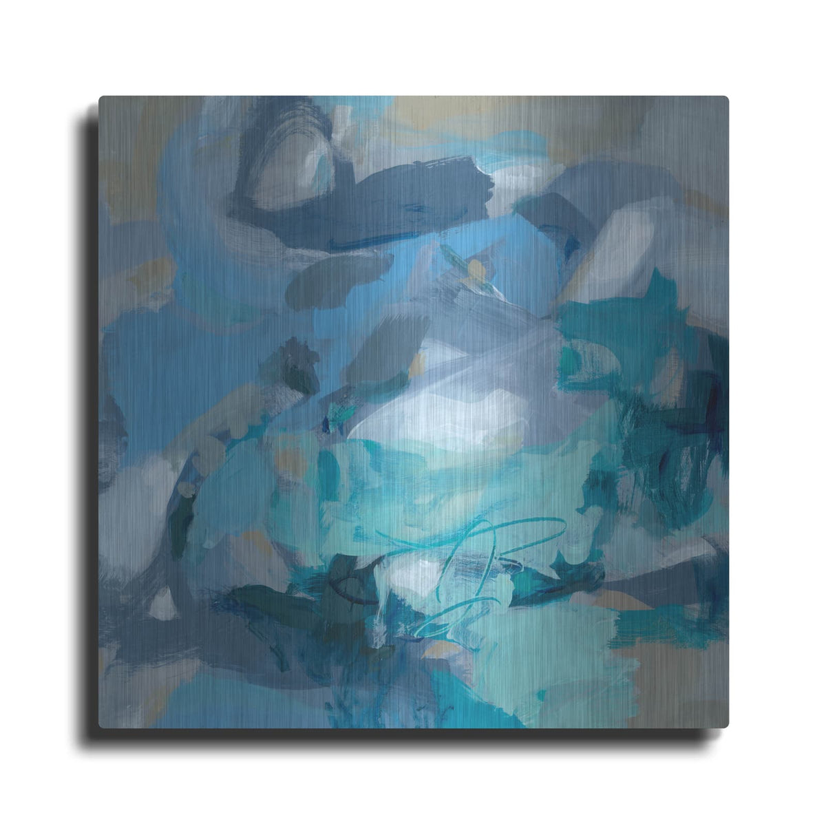 'Abstract Blues I' by Christina Long – Metal Wall Art