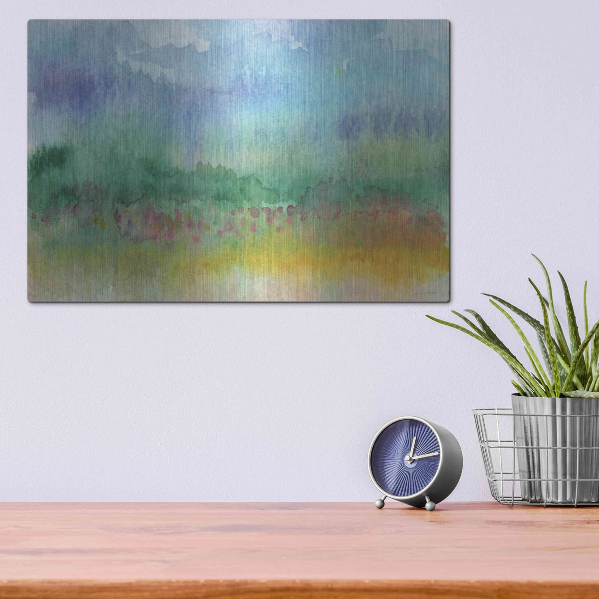 'Color Fields' by Linda Woods – Metal Wall Art, 16x12 room view
