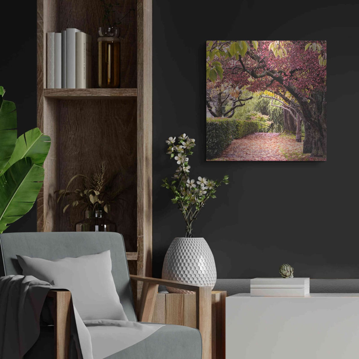 'Arch of Trees' by Colby Chester – Metal Wall Art, 24x24 room view