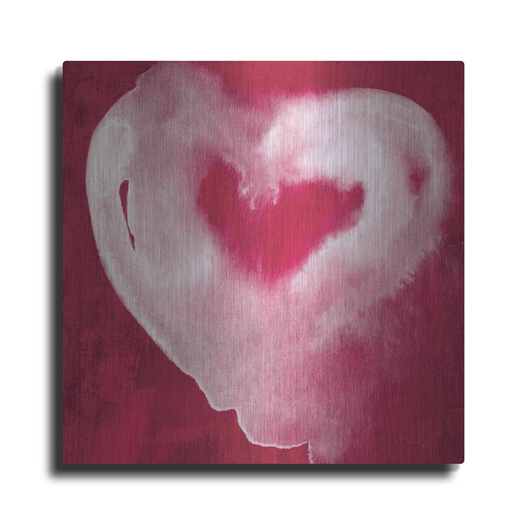 'Hot Pink Heart' by Linda Woods – Metal Wall Art