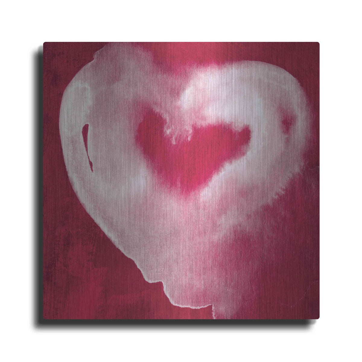 'Hot Pink Heart' by Linda Woods – Metal Wall Art