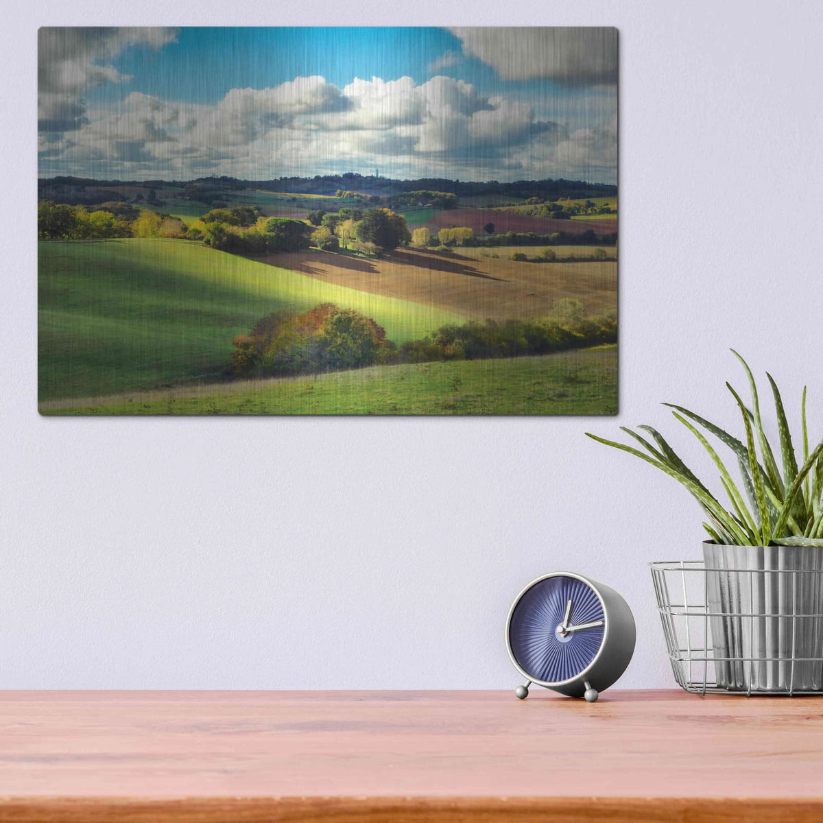 'Pastoral Countryside III' by Colby Chester – Metal Wall Art, 16x12 room view