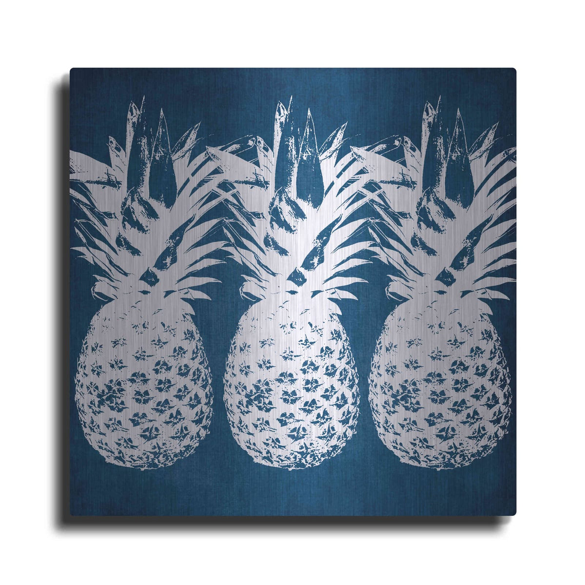 'Indigo Pineapple' by Linda Woods – Metal Wall Art