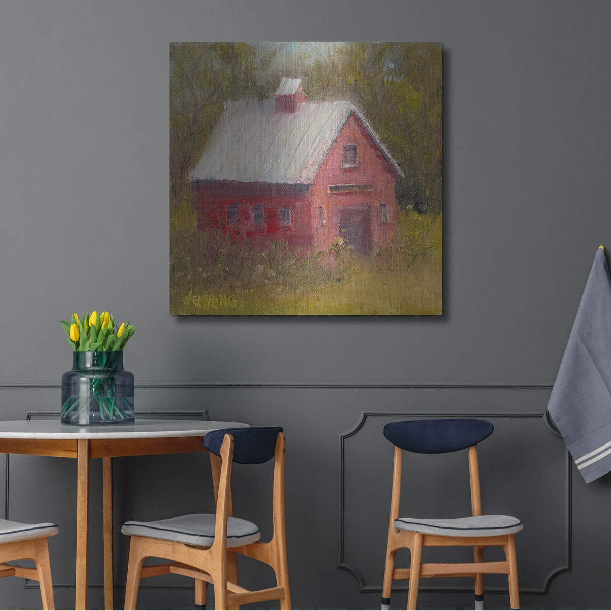 'Country Road II' by Marilyn Wendling – Metal Wall Art, 36x36 room view