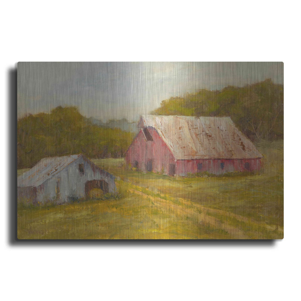 'Country Barns' by Marilyn Wendling – Metal Wall Art