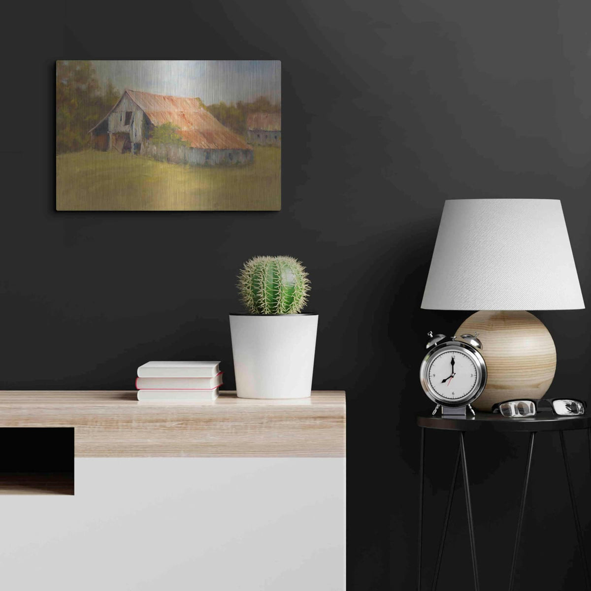 'Tin Roof' by Marilyn Wendling – Metal Wall Art, 24x16 room view