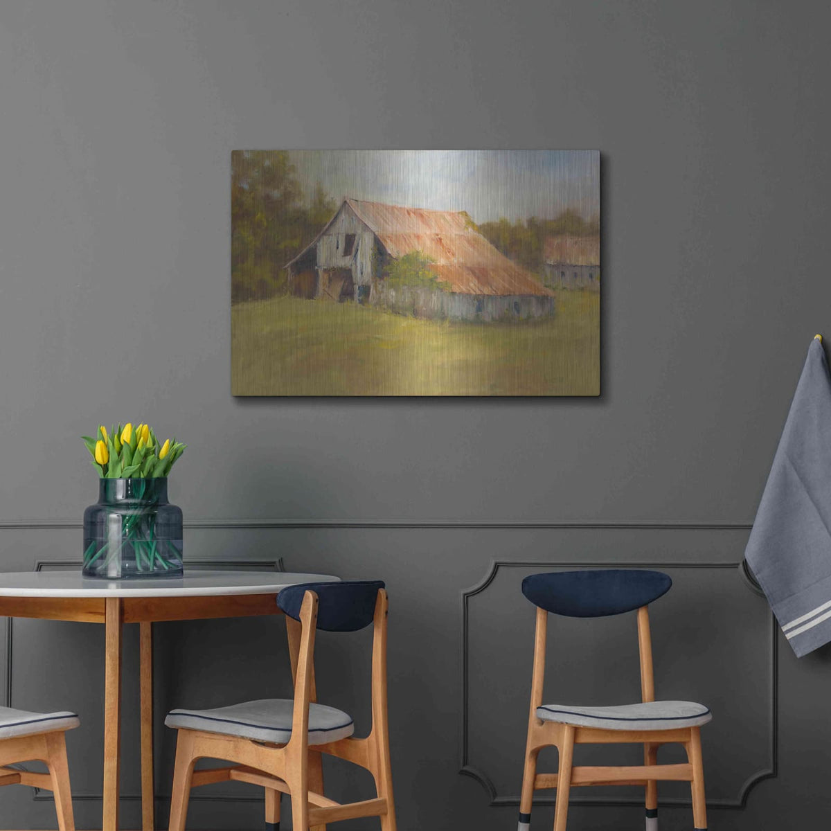 'Tin Roof' by Marilyn Wendling – Metal Wall Art, 36x24 room view
