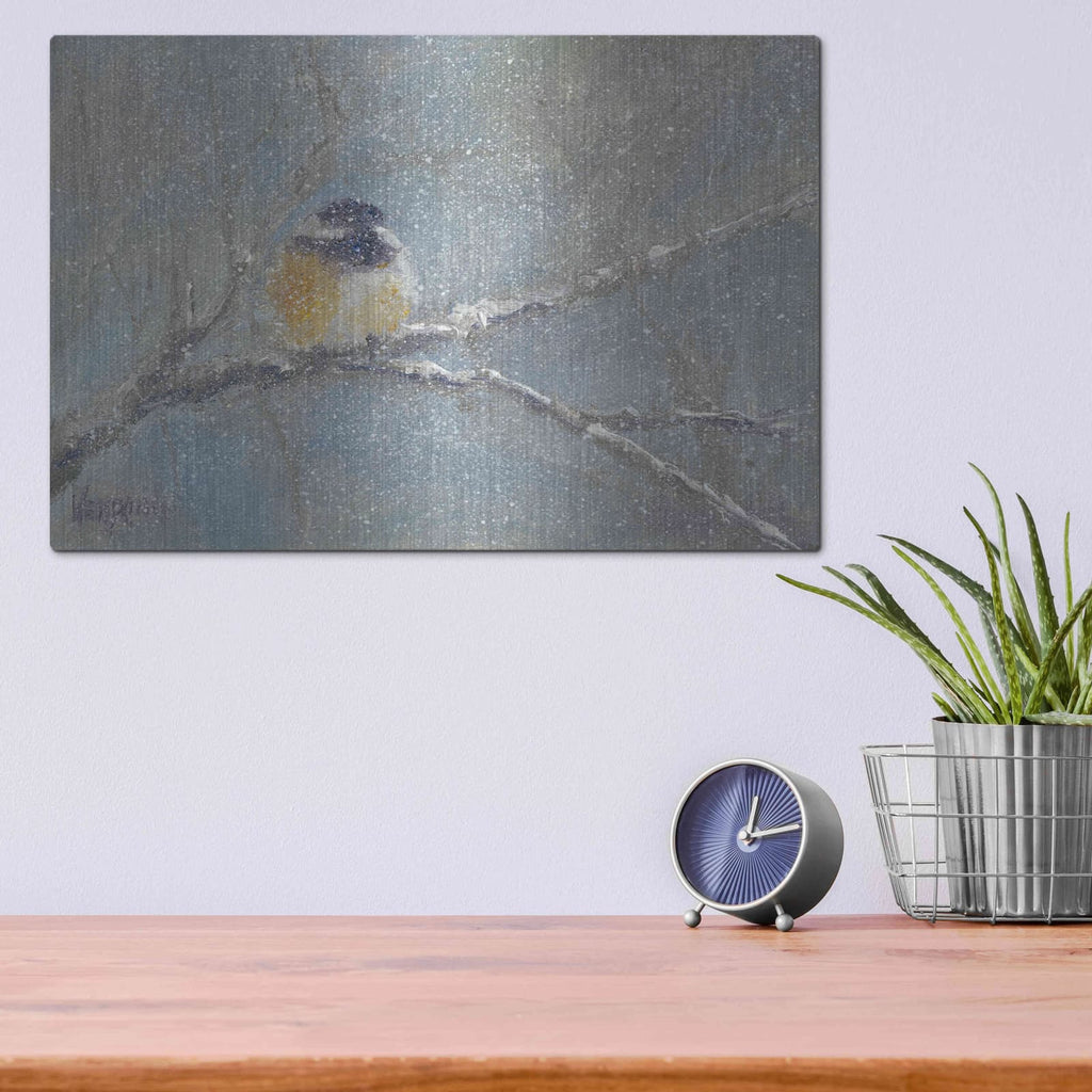 'Chance of Snow I' by Marilyn Wendling – Metal Wall Art, 16x12 room view