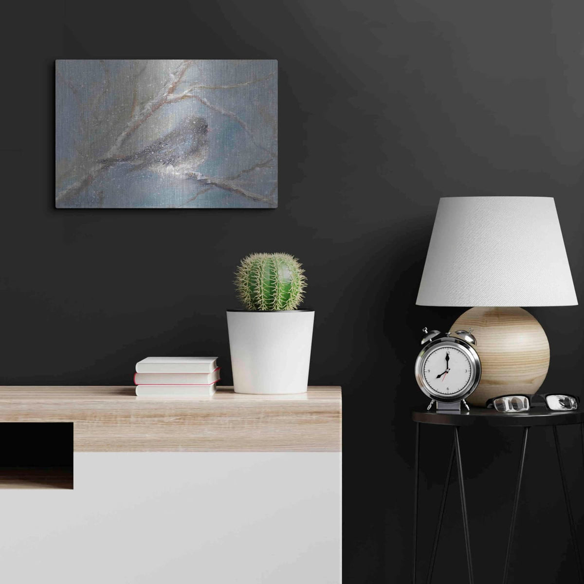 'Chance of Snow II' by Marilyn Wendling – Metal Wall Art, 24x16 room view