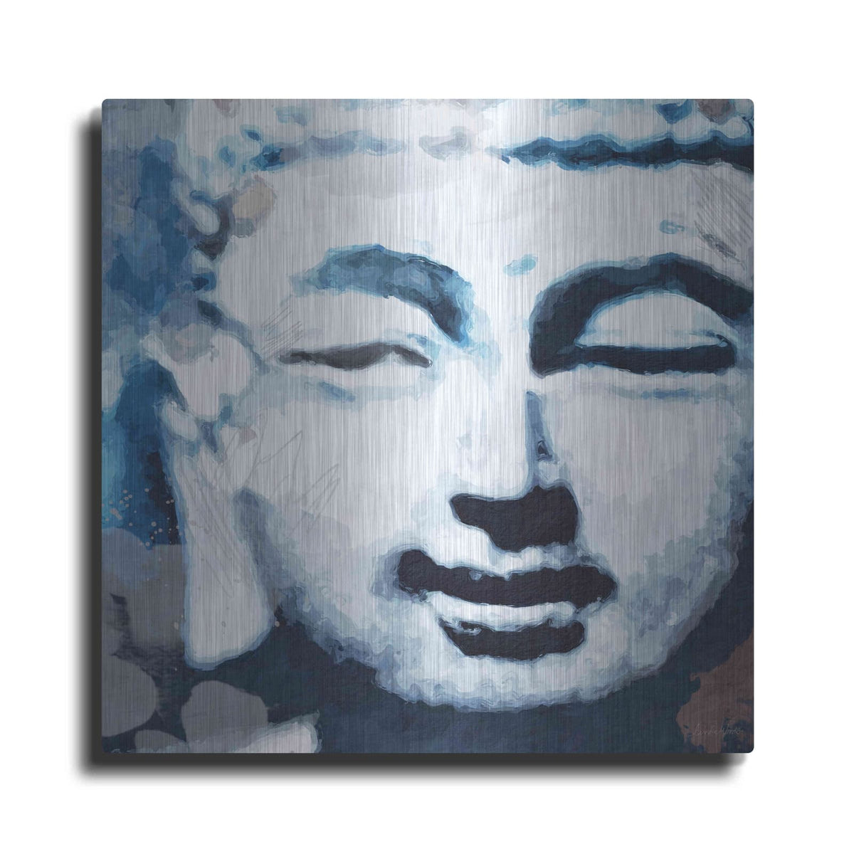 'Peaceful Buddha II' by Linda Woods – Metal Wall Art