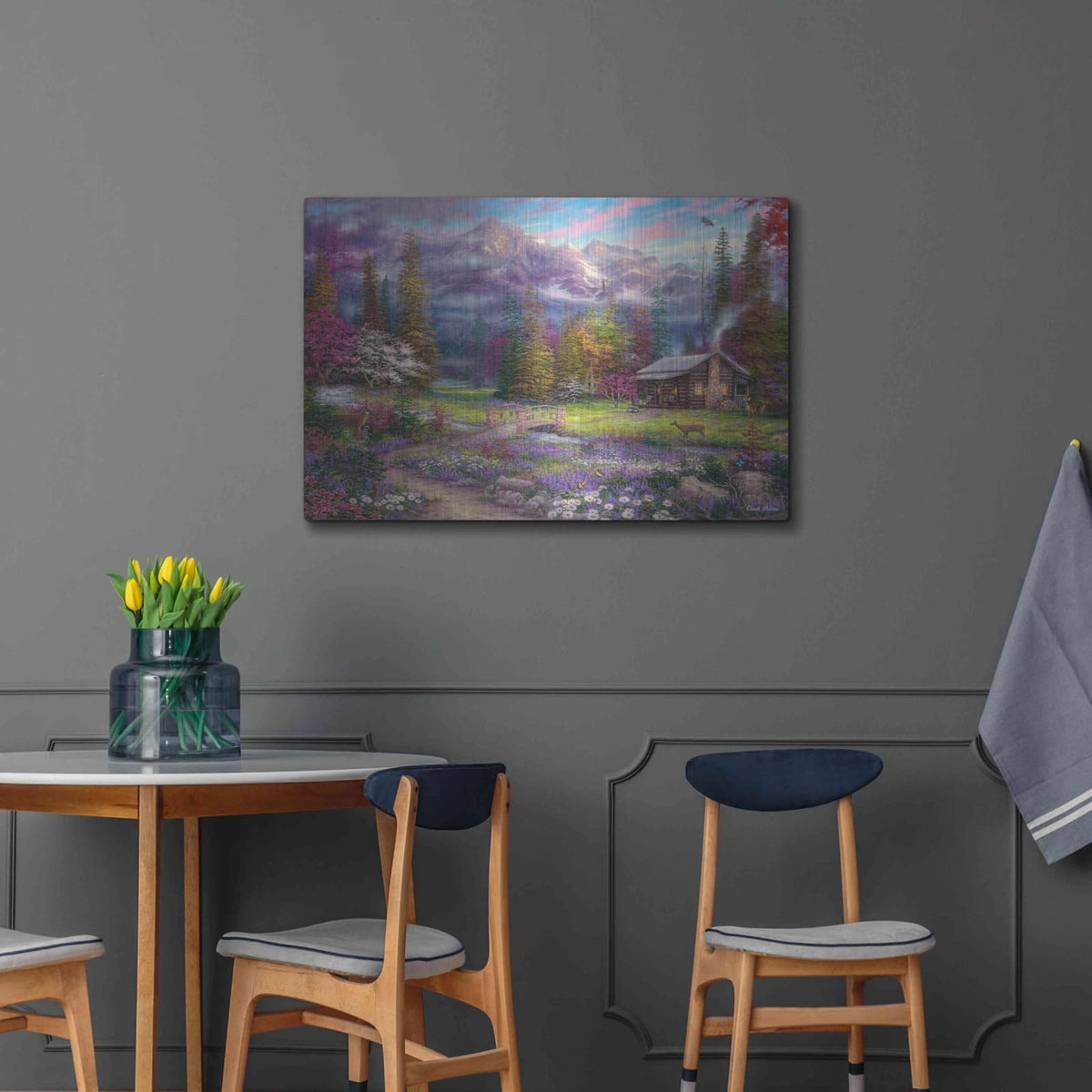 'Inspiration of Spring Meadows' by Chuck Pinson – Metal Wall Art, 36x24 room view
