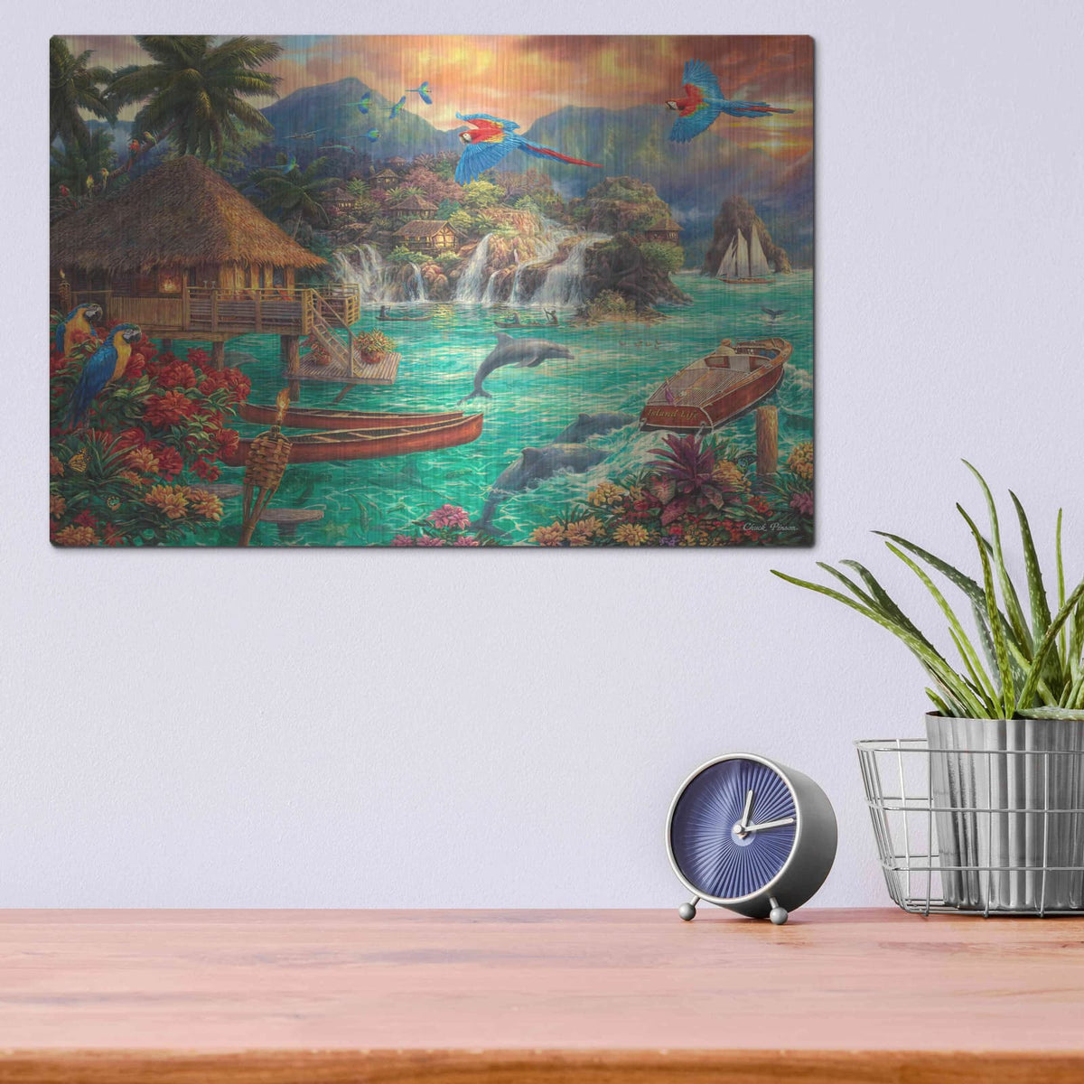'Island Life' by Chuck Pinson – Metal Wall Art, 16x12 room view