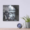 'Peaceful Buddha III' by Linda Woods – Metal Wall Art, 12x12 room view