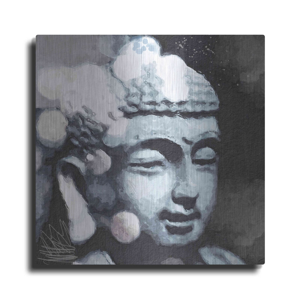 'Peaceful Buddha III' by Linda Woods – Metal Wall Art