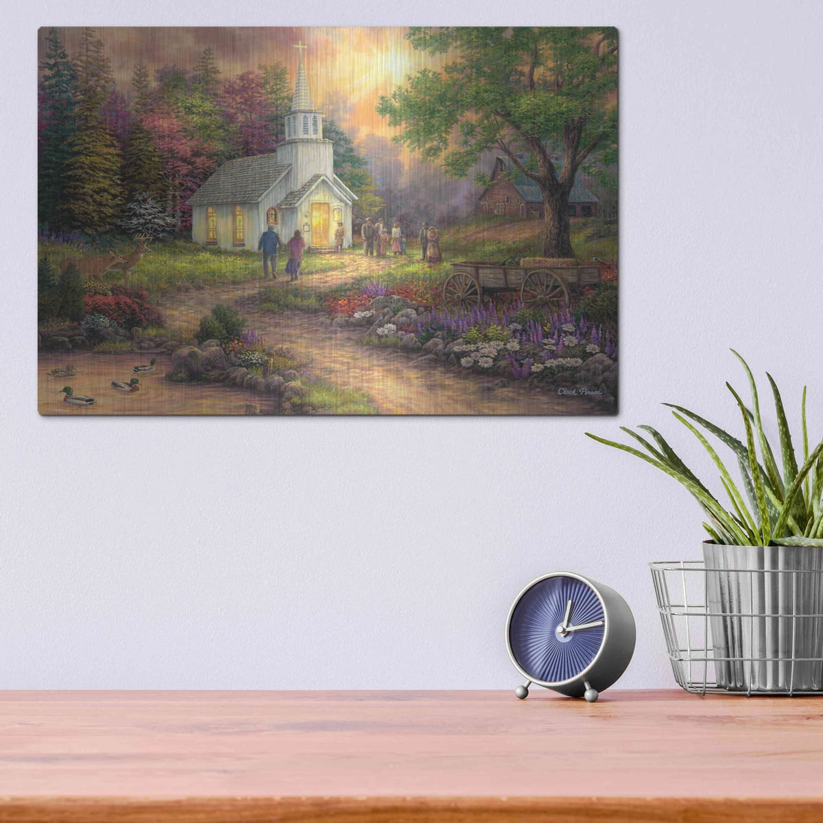 'Strength Along the Journey' by Chuck Pinson – Metal Wall Art, 16x12 room view
