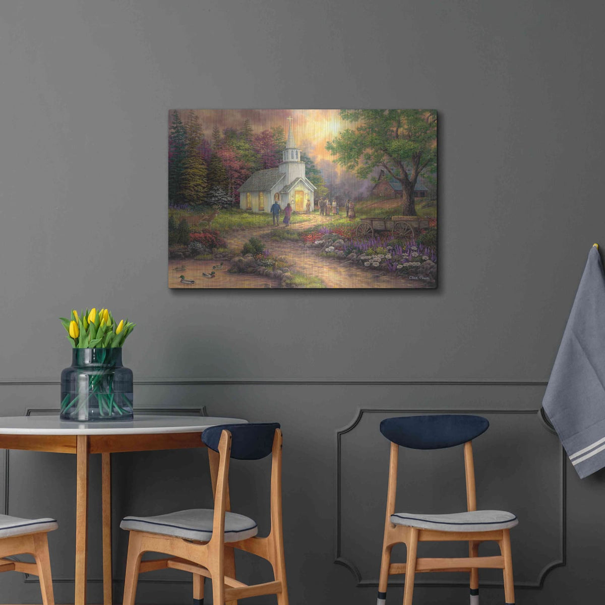 'Strength Along the Journey' by Chuck Pinson – Metal Wall Art, 36x24 room view