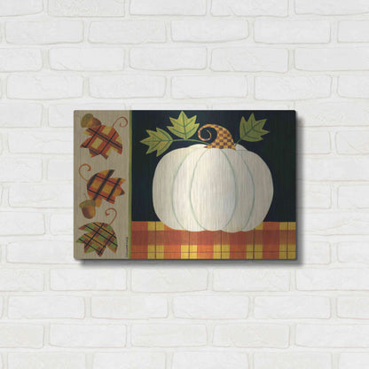 Luxe Metal Art 'White Pumpkin' by Bernadette Deming, Metal Wall Art,24x16
