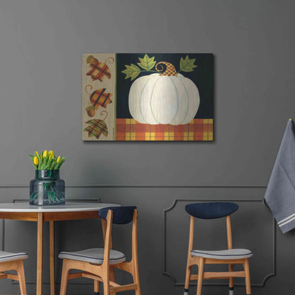 Luxe Metal Art 'White Pumpkin' by Bernadette Deming, Metal Wall Art,36x24