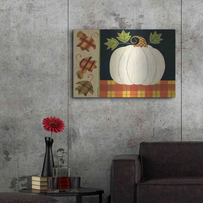 Luxe Metal Art 'White Pumpkin' by Bernadette Deming, Metal Wall Art,36x24