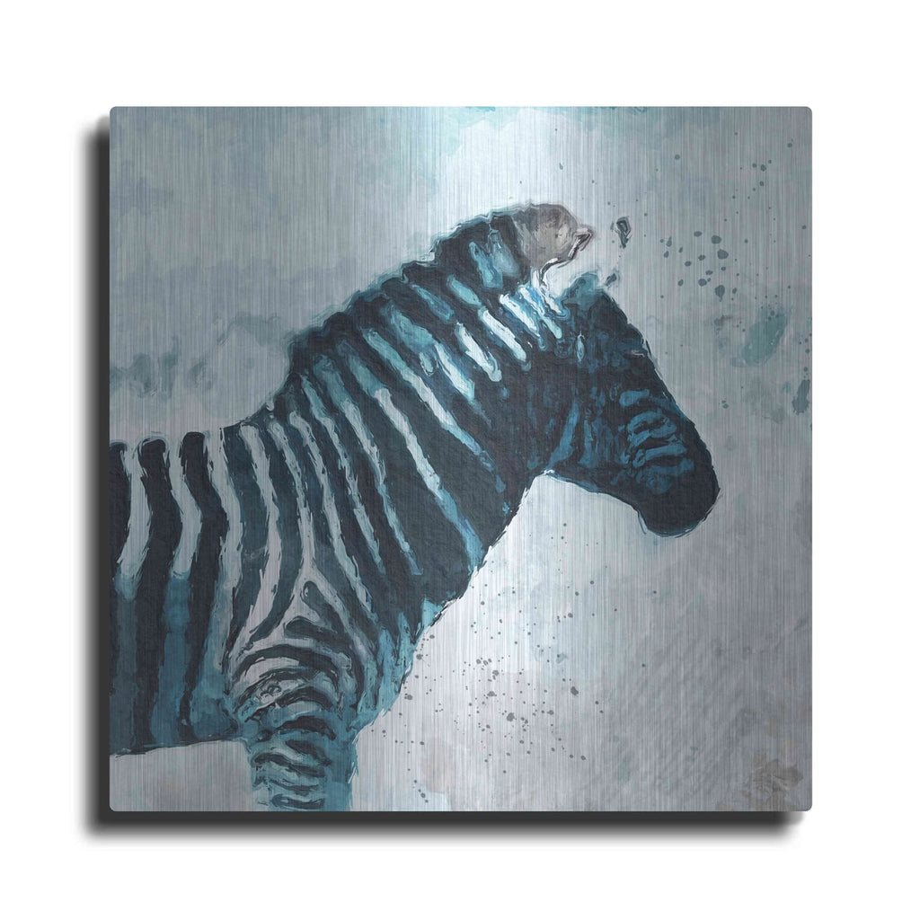 'Zebra' by Linda Woods – Metal Wall Art