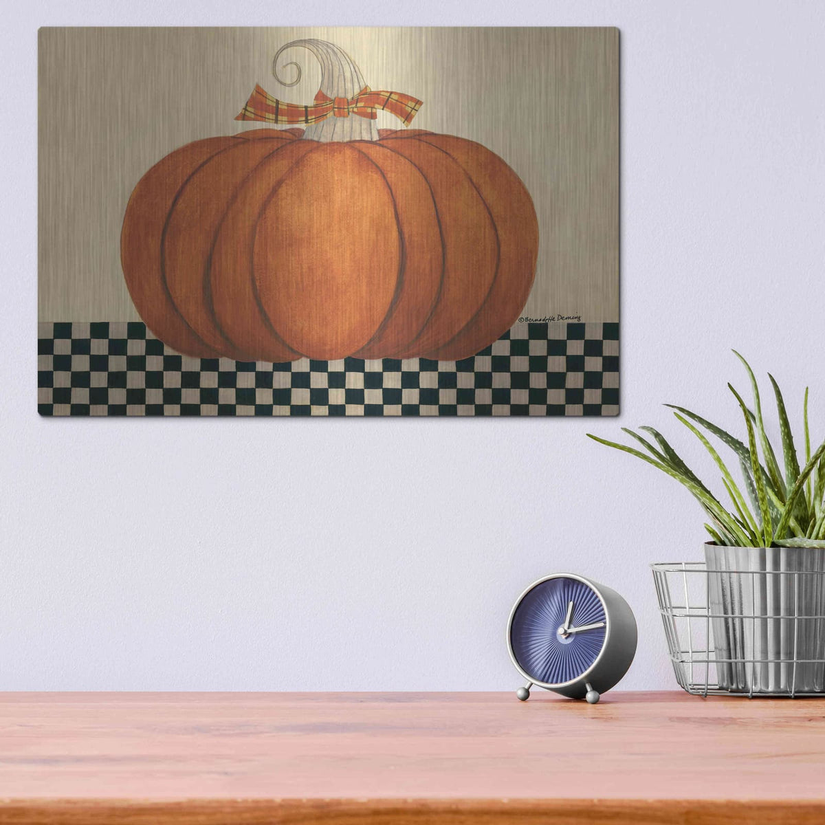 'Russet Pumpkin' by Bernadette Deming – Metal Wall Art, 16x12 room view