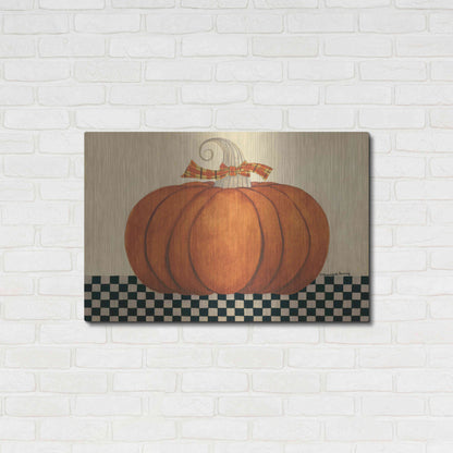 Luxe Metal Art 'Russet Pumpkin' by Bernadette Deming, Metal Wall Art,36x24