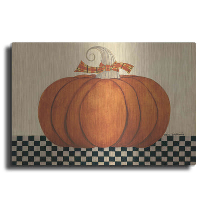 Luxe Metal Art 'Russet Pumpkin' by Bernadette Deming, Metal Wall Art
