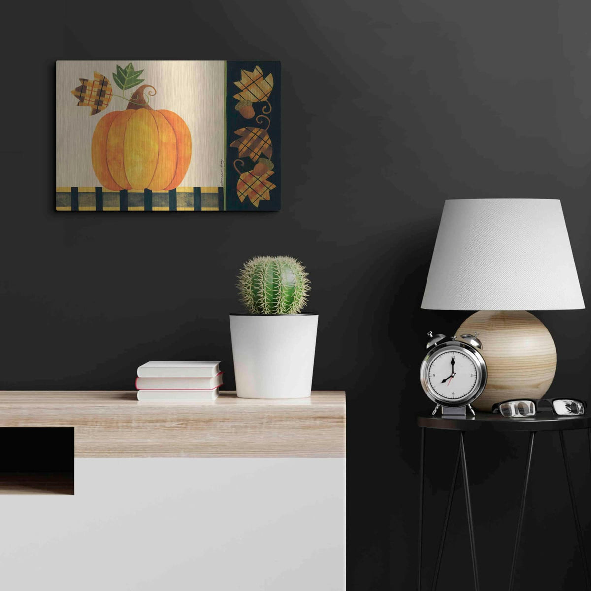'Pumpkin' by Bernadette Deming – Metal Wall Art, 24x16 room view