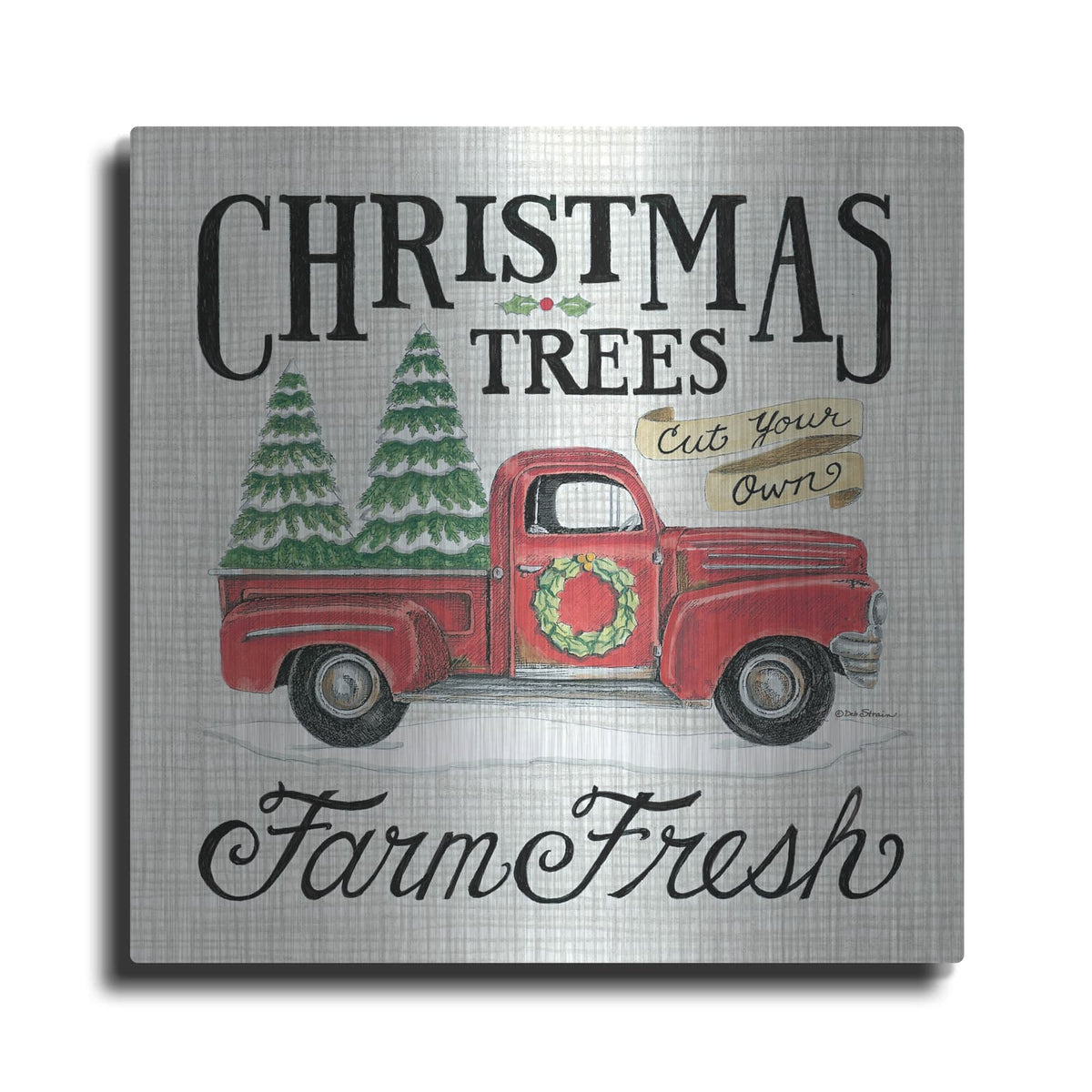 'Christmas Trees' by Deb Strain – Metal Wall Art