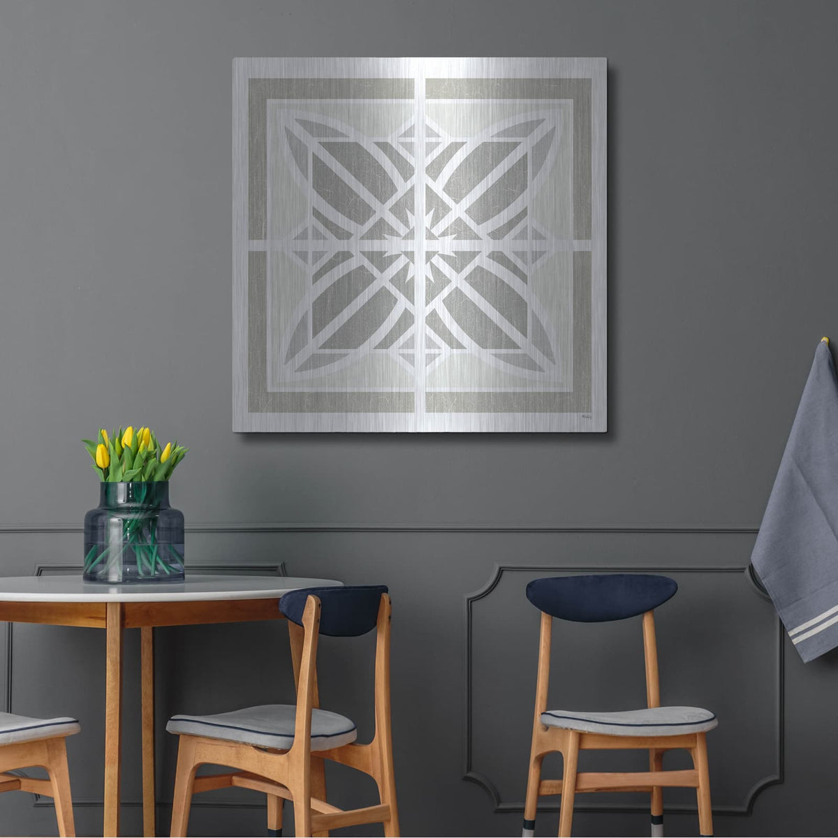 'Farmhouse Square II' by Heidi Kuntz – Metal Wall Art, 36x36 room view