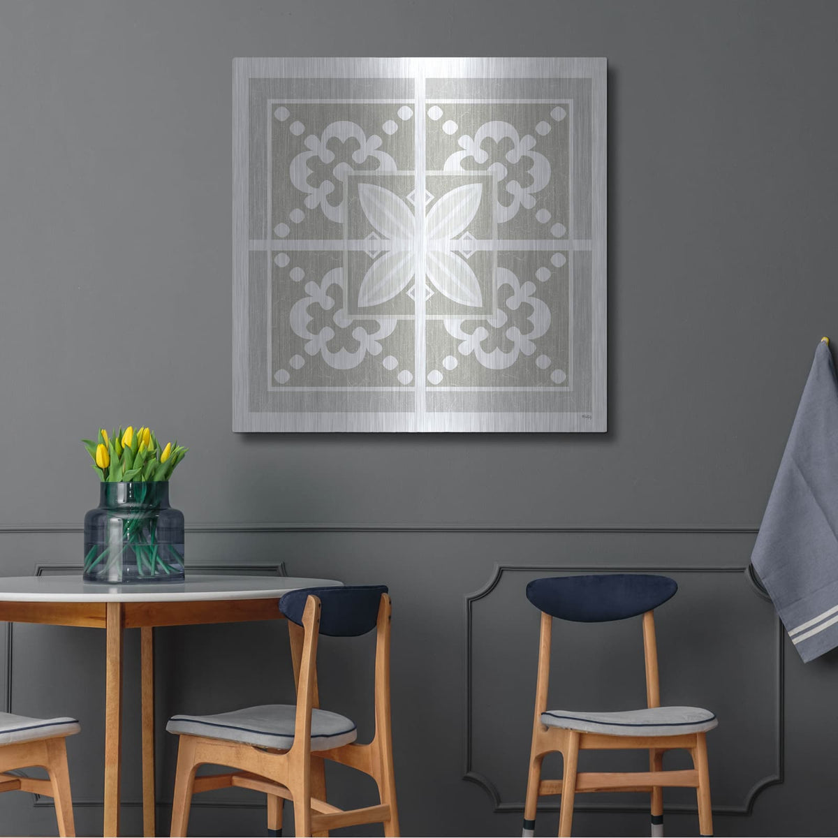 'Farmhouse Square III' by Heidi Kuntz – Metal Wall Art, 36x36 room view
