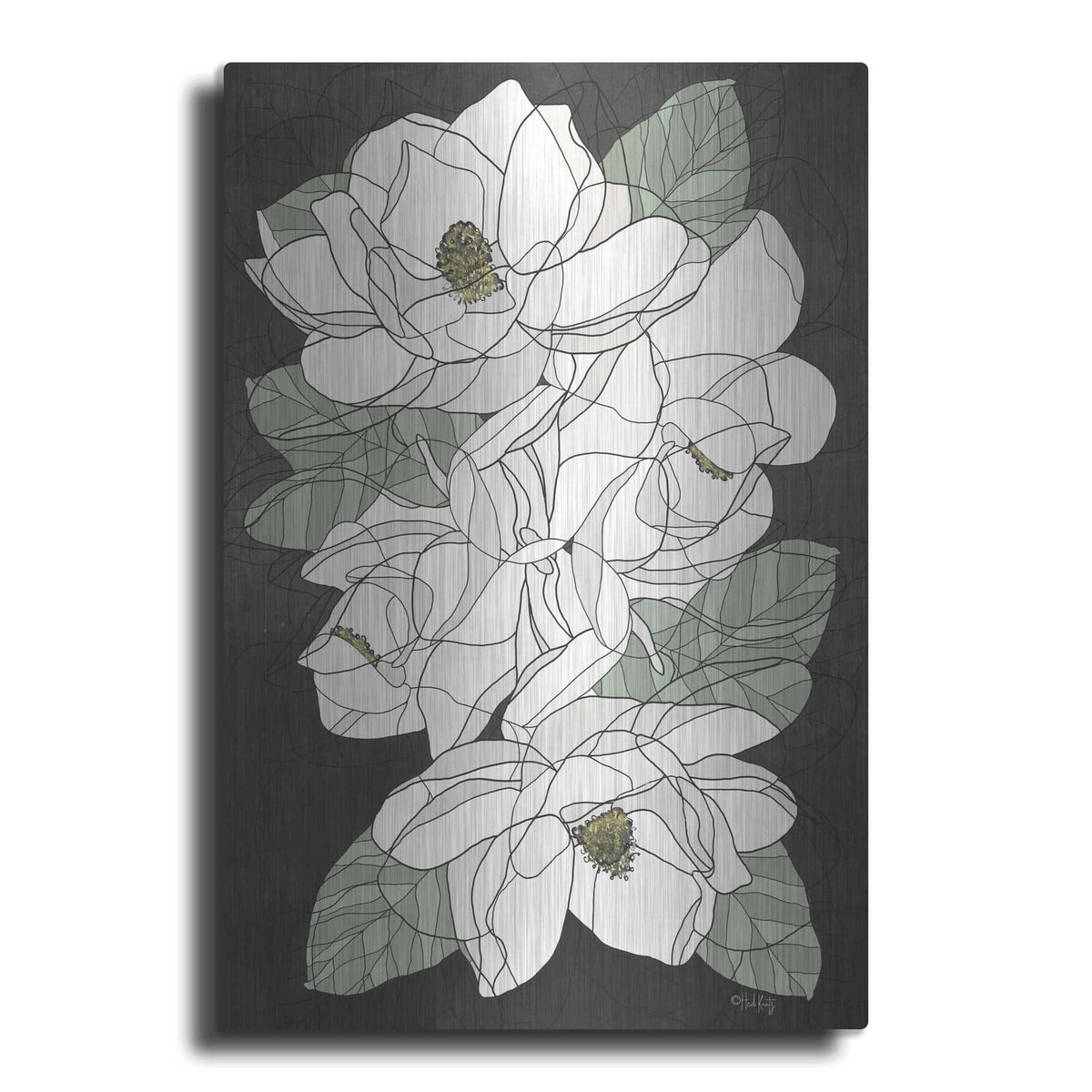 'Cascading Magnolias' by Heidi Kuntz – Metal Wall Art