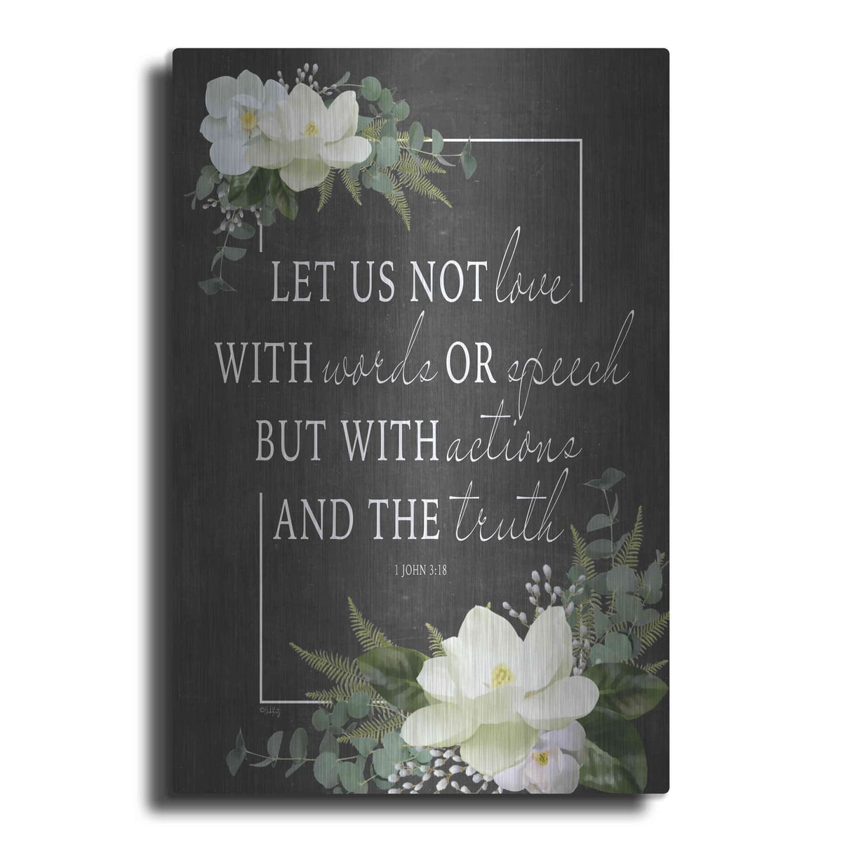 'Let Us Not Love' by Heidi Kuntz – Metal Wall Art