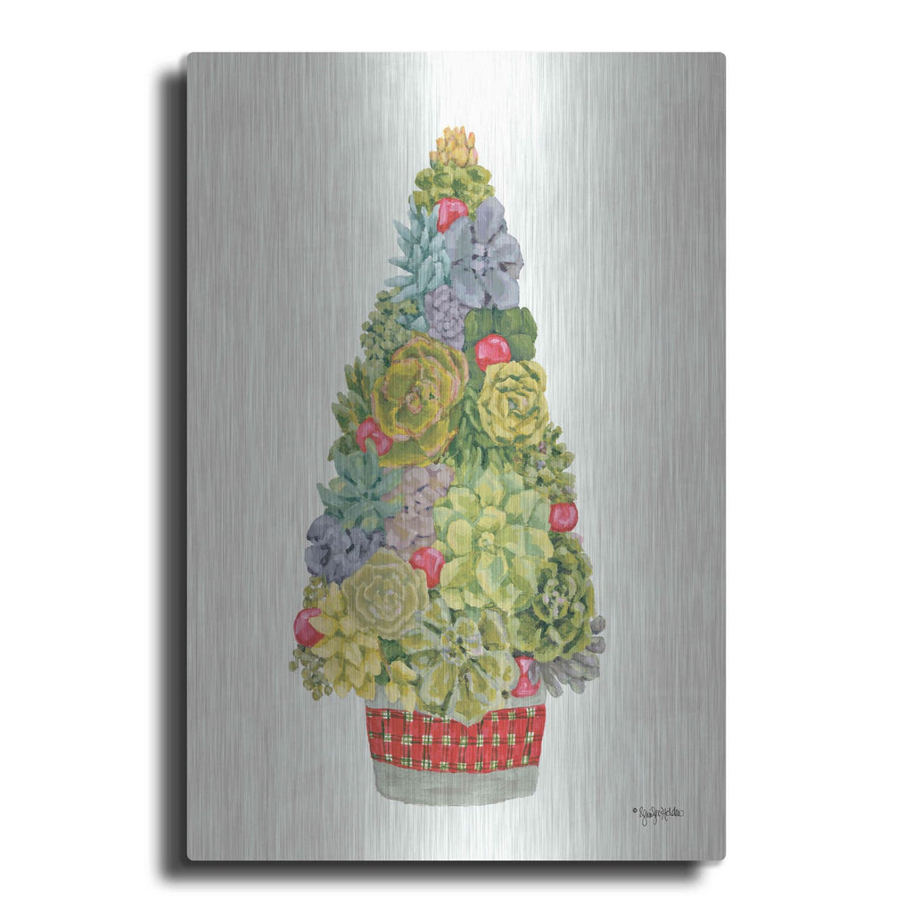 'Santa's Succulents' by Jennifer Holden – Metal Wall Art
