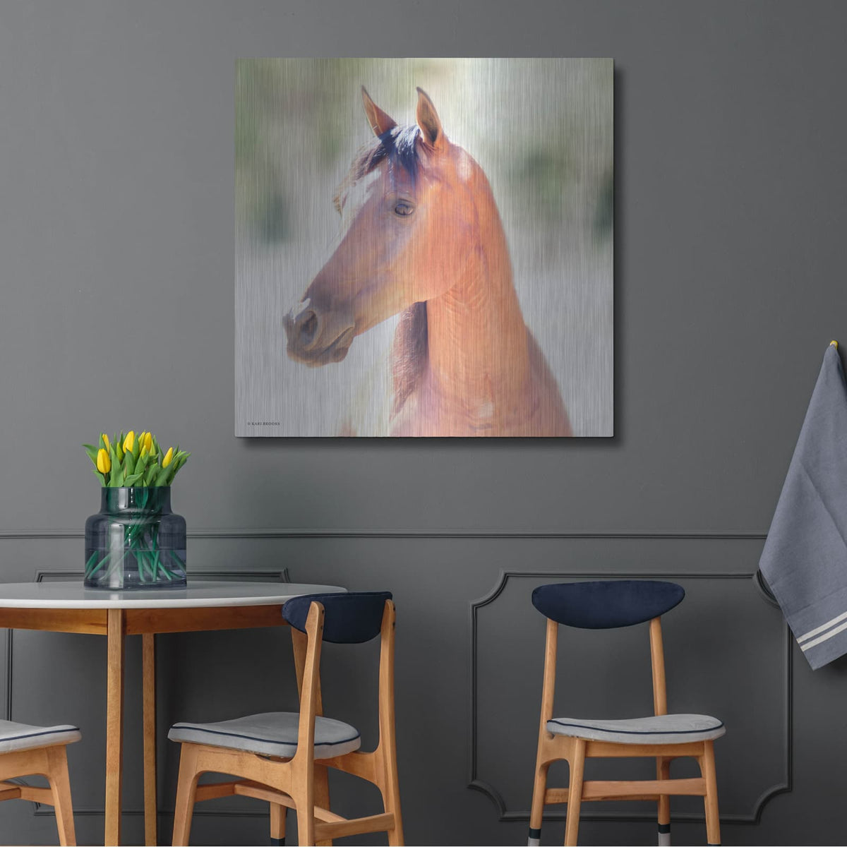 'The Berry' by Kari Brooks – Metal Wall Art, 36x36 room view