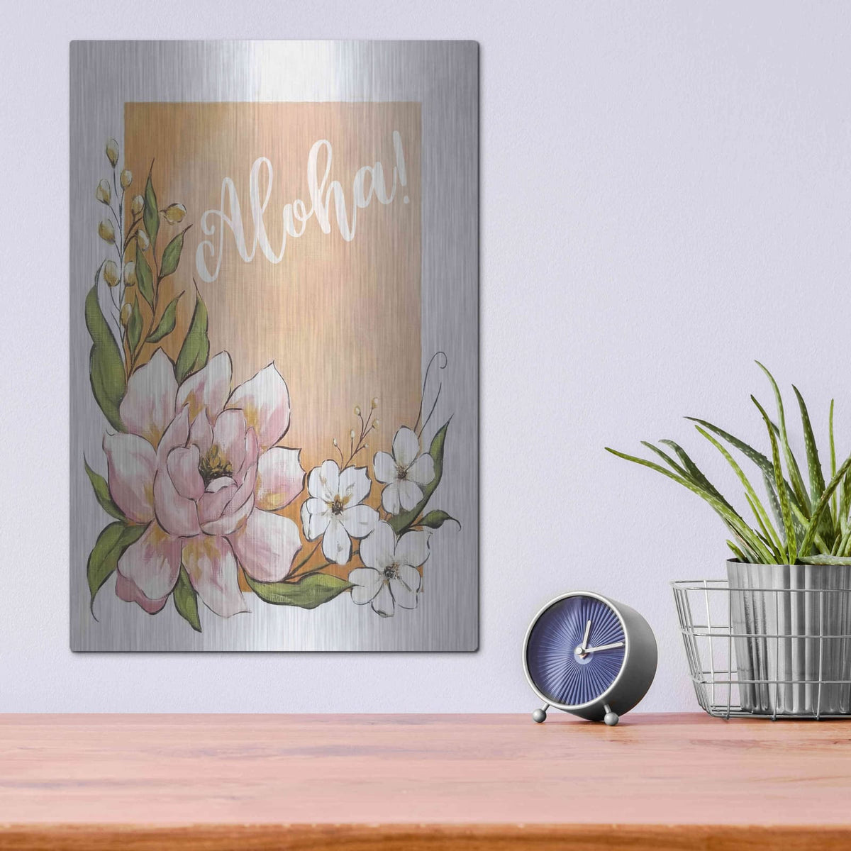 'Aloha' by Michele Norman – Metal Wall Art, 12x16 room view