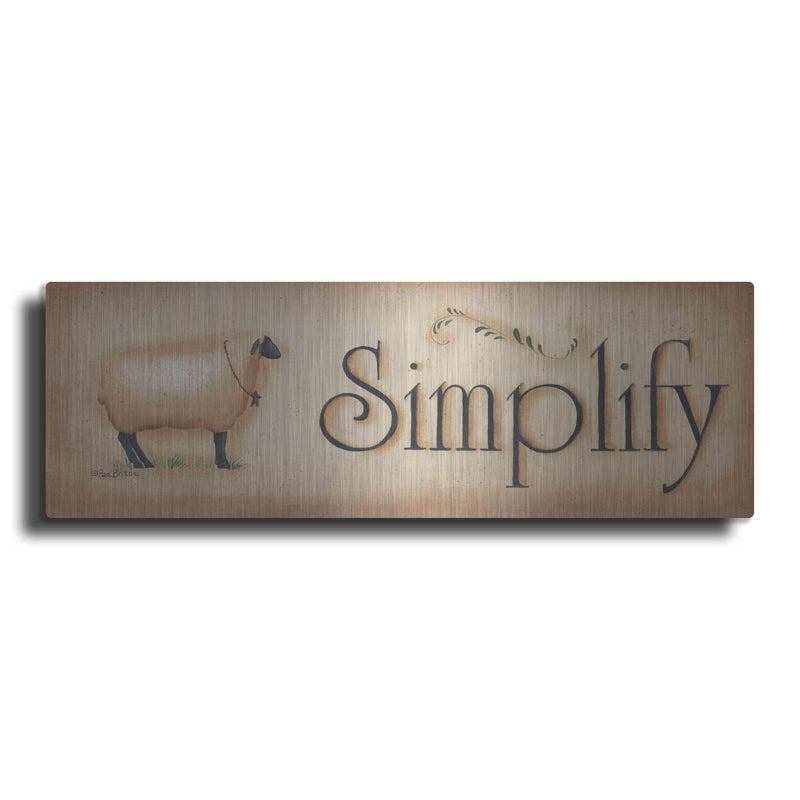 'Simplify' by Pam Britton – Metal Wall Art