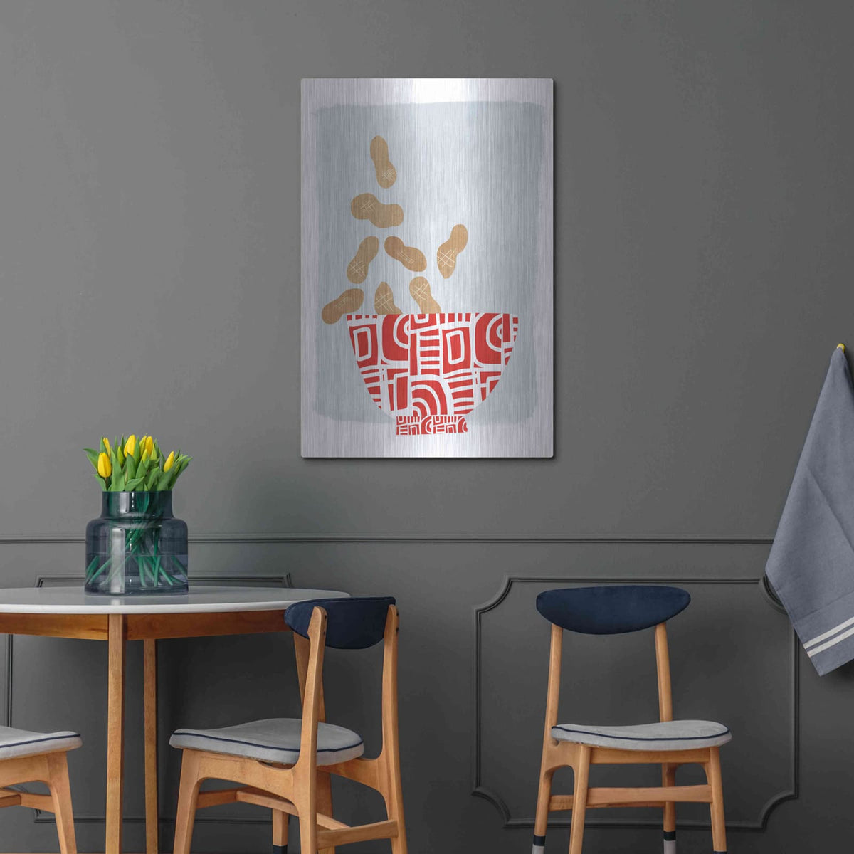 'Bowl of Peanuts' by Linda Woods – Metal Wall Art, 24x36 room view