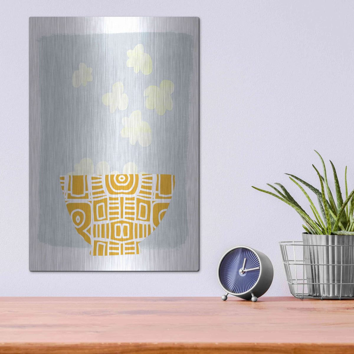 'Bowl of Popcorn' by Linda Woods – Metal Wall Art, 12x16 room view