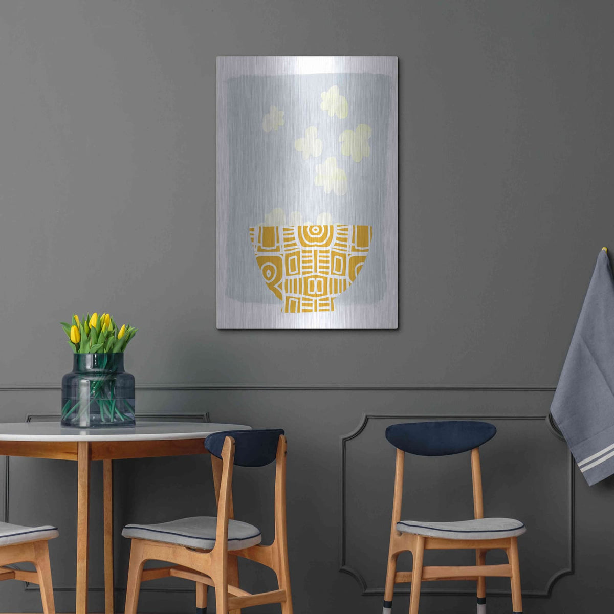 'Bowl of Popcorn' by Linda Woods – Metal Wall Art, 24x36 room view