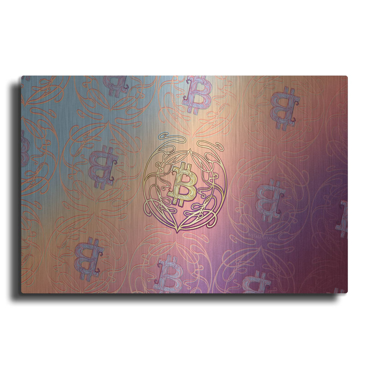 'Art Nouveau Bitcoin' by Katalina Ooma – Metal Wall Art
