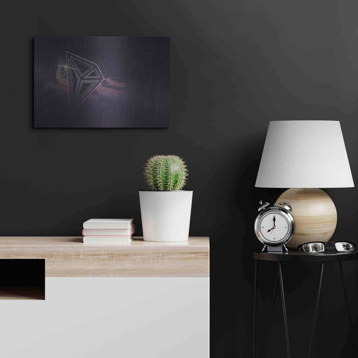 'Crypto-Tron' by Katalina Ooma – Metal Wall Art, 24x16 room view