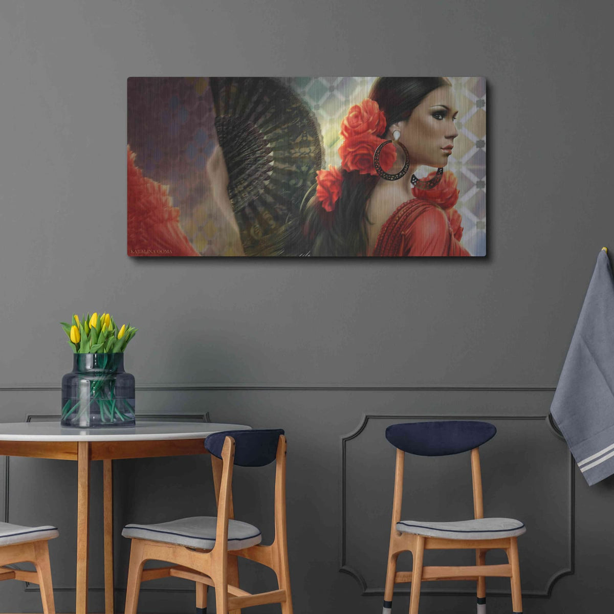'Gift of art' by Katalina Ooma – Metal Wall Art, 48x24 room view