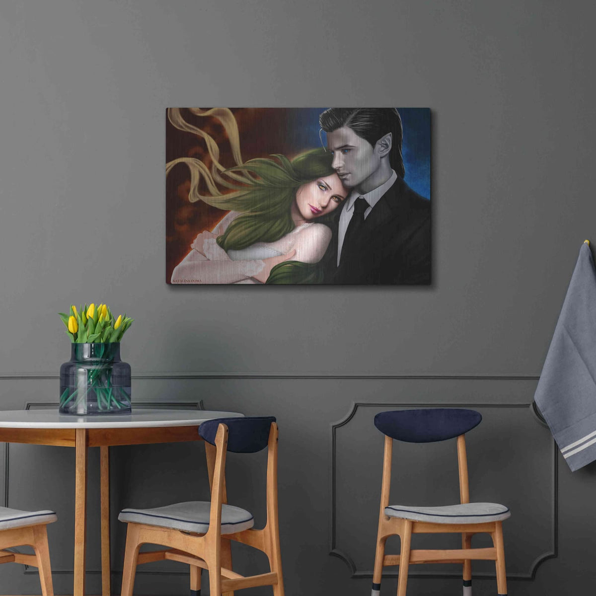 'Hail and Shiori' by Katalina Ooma – Metal Wall Art, 36x24 room view