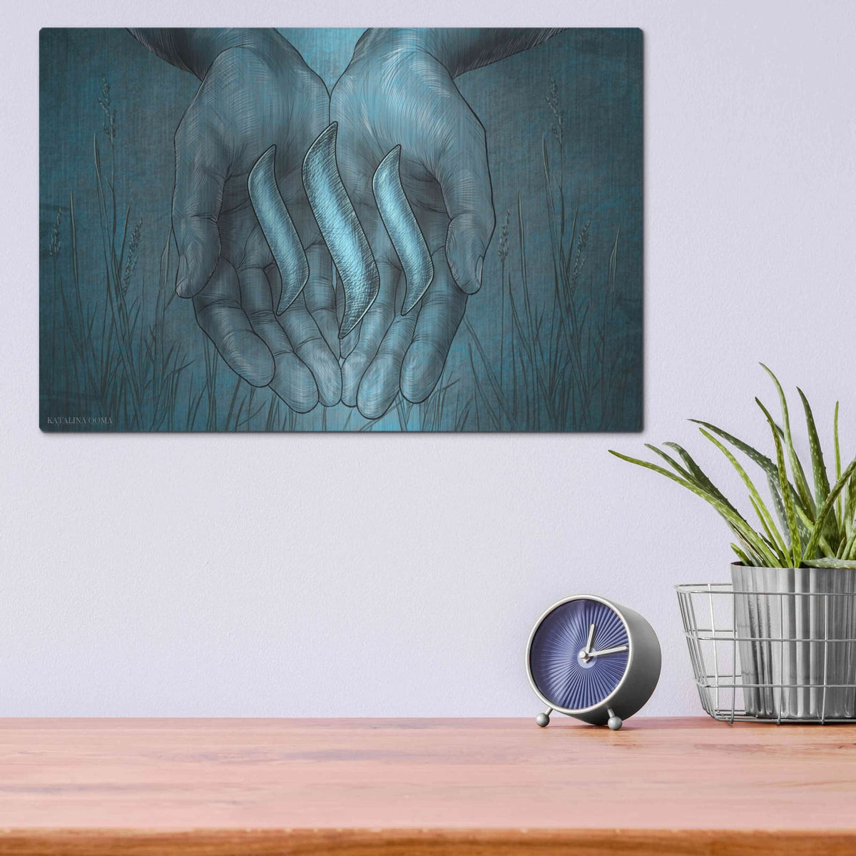 'Steem Crypto' by Katalina Ooma – Metal Wall Art, 16x12 room view