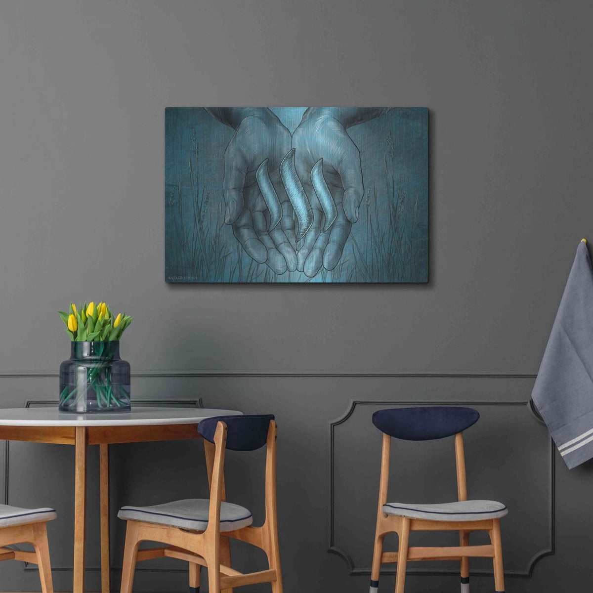 'Steem Crypto' by Katalina Ooma – Metal Wall Art, 36x24 room view